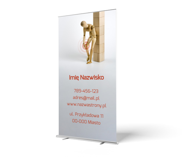 Większy format może więcej, Medycyna, Fizjoterapia - Roll-up Netprint szablony online