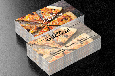 Pizza na stole, Gastronomia, Pizzeria - Wizytówki Netprint