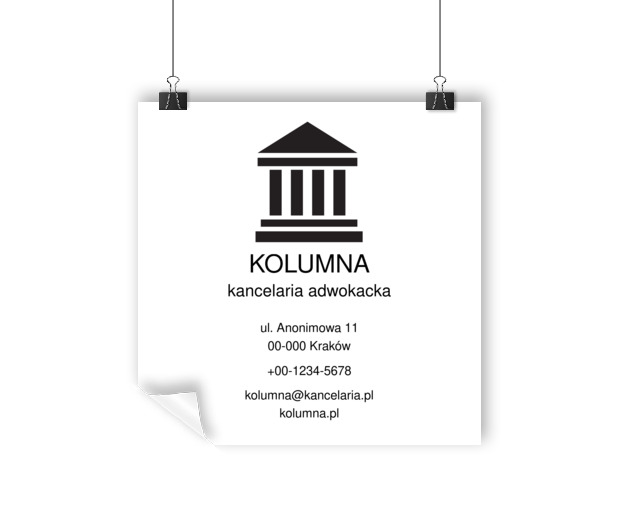 Szlachetny minimalizm, Prawo, Kancelaria adwokacka - Plakaty Wielkoformatowe Netprint szablony online