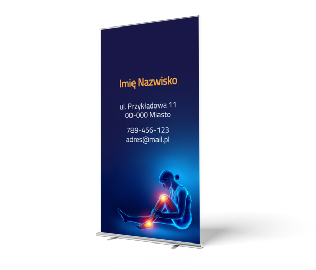 Nietypowa kolorystyka zwraca uwagę, Medycyna, Fizjoterapia - Roll-up Netprint szablony online
