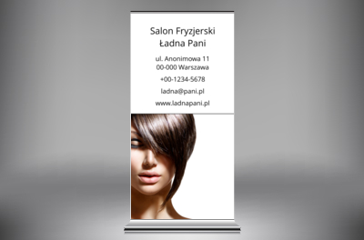 Piękno ubrane w profesjonalizm, Zdrowie i uroda, Salon fryzjerski - Roll-up Netprint
