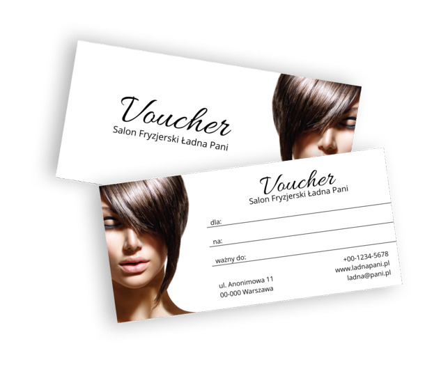 Zachęcająco i kusząco, Zdrowie i uroda, Salon fryzjerski - Vouchery Netprint szablony online