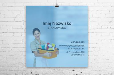 Daj się poznać klientom, Usługi domowe, Firma sprzątająca - Plakaty Wielkoformatowe Netprint