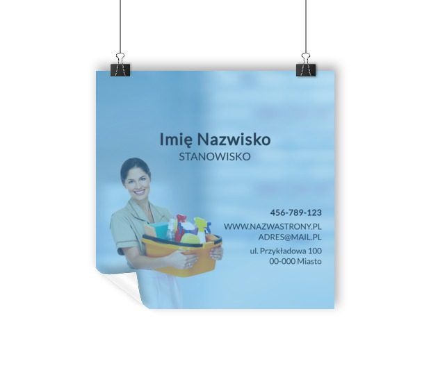 Daj się poznać klientom, Usługi domowe, Firma sprzątająca - Plakaty Wielkoformatowe Netprint szablony online