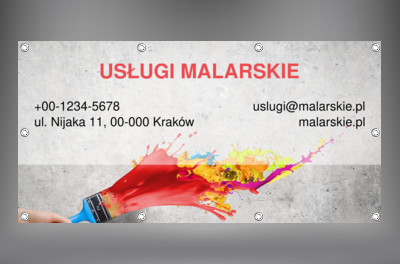Przyciągaj klientów kolorami, Budownictwo, Usługi malarskie - Banery Netprint