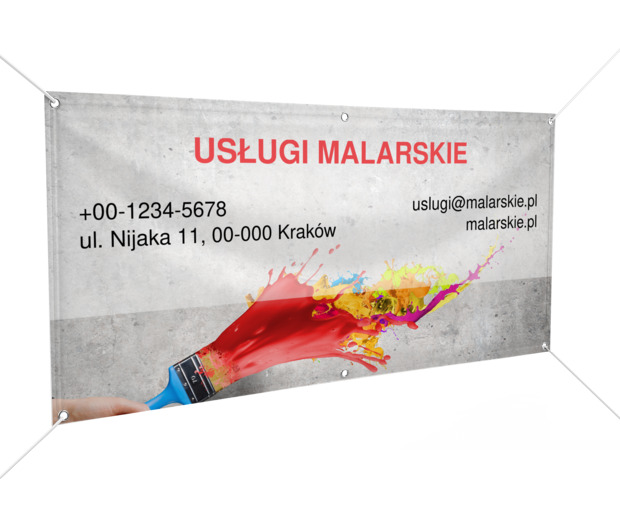 Przyciągaj klientów kolorami, Budownictwo, Usługi malarskie - Banery Netprint szablony online