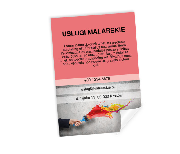 Ważna jest harmonia barw, Budownictwo, Usługi malarskie - Plakaty Netprint szablony online