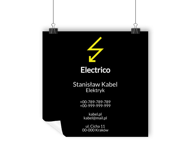 Skuteczność zadziornego kontrastu, Budownictwo, Elektryk - Plakaty Wielkoformatowe Netprint szablony online