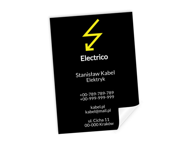 Wyeksponuj swoją firmę, Budownictwo, Elektryk - Plakaty Netprint szablony online