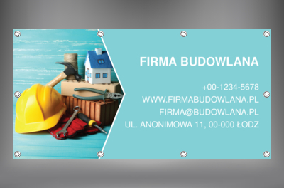 Proporcja grafiki i tekstu, Budownictwo, Firma budowlana - Banery Netprint