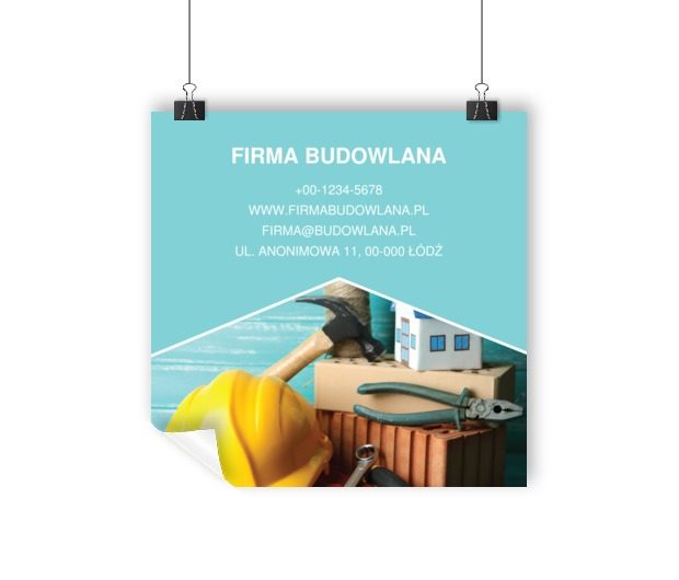 Od razu wszystko wiadomo, Budownictwo, Firma budowlana - Plakaty Wielkoformatowe Netprint szablony online