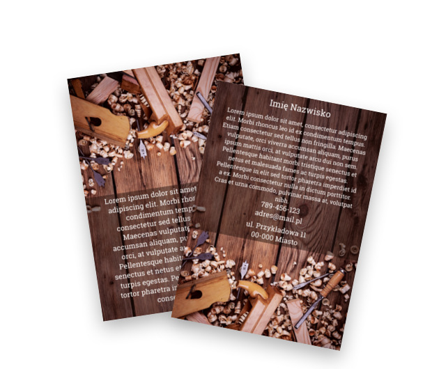 Drewno nie ma dla was tajemnic, Budownictwo, Remont Wykończenia - Ulotki Netprint szablony online