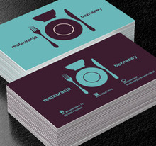 Turkusowa zastawa, Gastronomia, Restauracja - Wizytówki Netprint