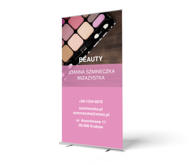 Reklama dla profesjonalistki, Zdrowie i uroda, Wizaż - Roll-up Netprint szablony online
