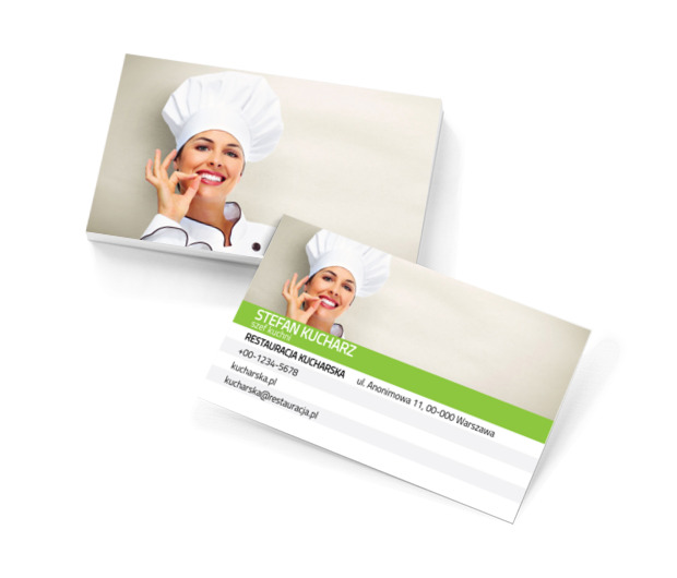 Szef kuchni, Gastronomia, Restauracja - Wizytówki Netprint szablony online
