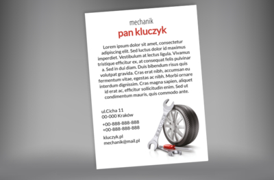 Reklama uniwersalna dla motoryzacji, Motoryzacja, Mechanik - Plakaty Netprint