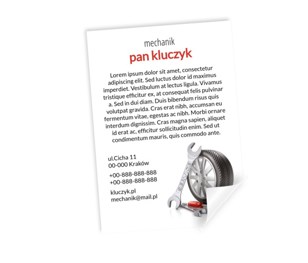 Reklama uniwersalna dla motoryzacji, Motoryzacja, Mechanik - Plakaty Netprint szablony online