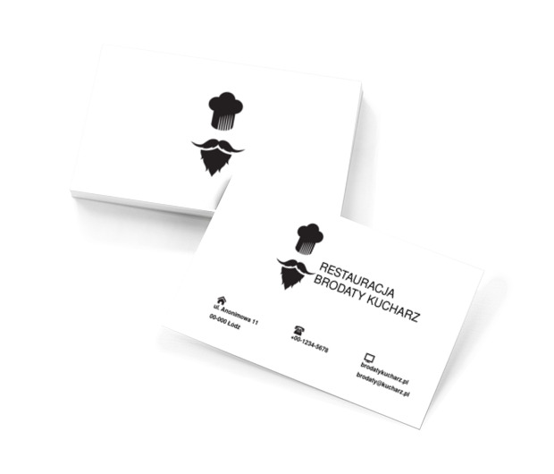 Ciekawa grafika kuchrza, Gastronomia, Restauracja - Wizytówki Netprint szablony online
