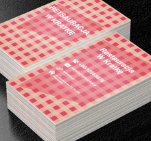 Kolorowa krata, Gastronomia, Restauracja - Wizytówki Netprint