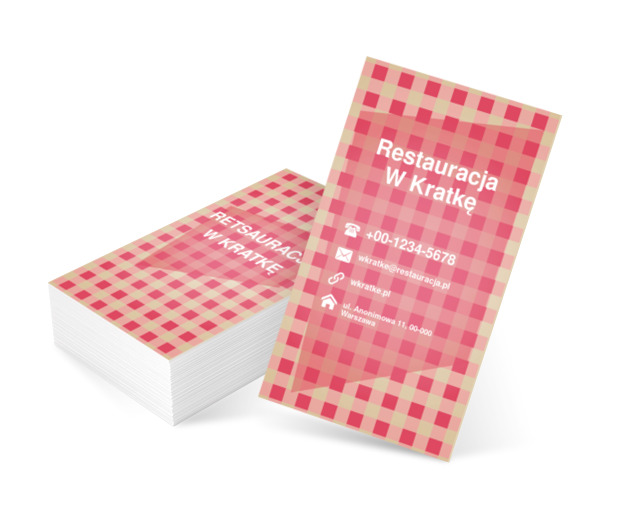 Kolorowa krata, Gastronomia, Restauracja - Wizytówki Netprint szablony online