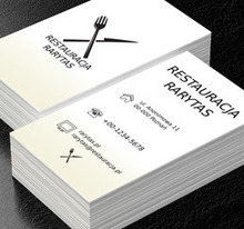 Nóż i widelec, Gastronomia, Restauracja - Wizytówki Netprint