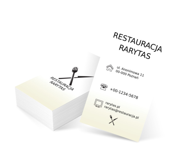 Nóż i widelec, Gastronomia, Restauracja - Wizytówki Netprint szablony online