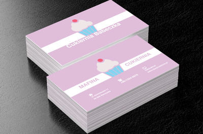 Słodka babeczka, Gastronomia, Cukiernia - Wizytówki Netprint