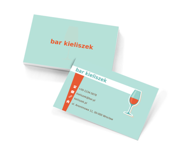 Kieliszek z winem, Gastronomia, Bar - Wizytówki Netprint szablony online