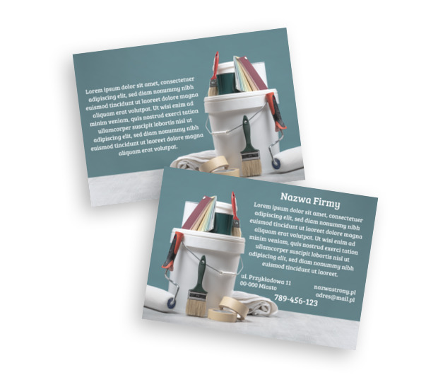 Po prostu konkretna reklama, Budownictwo, Usługi malarskie - Ulotki Netprint szablony online