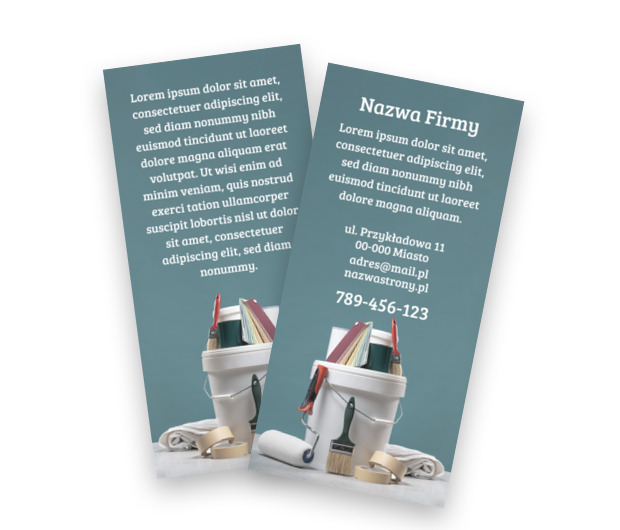 Reklamuj się nowocześnie, Budownictwo, Usługi malarskie - Ulotki Netprint szablony online