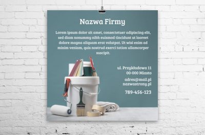 Wasze usługi to materiał na plakat, Budownictwo, Usługi malarskie - Plakaty Wielkoformatowe Netprint
