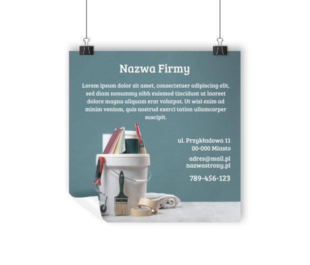 Wasze usługi to materiał na plakat, Budownictwo, Usługi malarskie - Plakaty Wielkoformatowe Netprint szablony online
