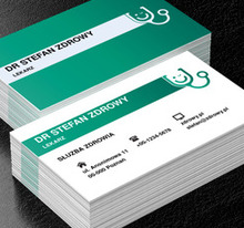 Wesoły stetoskop, Medycyna, Lekarz - Wizytówki Netprint