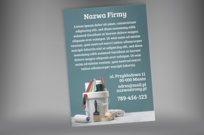 Reklama na plakacie – wygoda i skuteczność, Budownictwo, Usługi malarskie - Plakaty Netprint