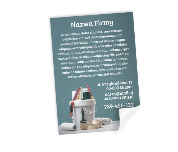 Reklama na plakacie – wygoda i skuteczność, Budownictwo, Usługi malarskie - Plakaty Netprint szablony online