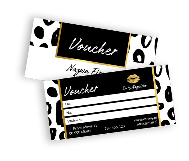 Promocyjna zachęta w ładnej oprawie, Motywy, Glamour - Vouchery Netprint szablony online