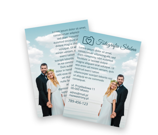 Utrwalanie szczęścia to twoja bajka, Fotografia, Fotograf ślubny - Ulotki Netprint szablony online