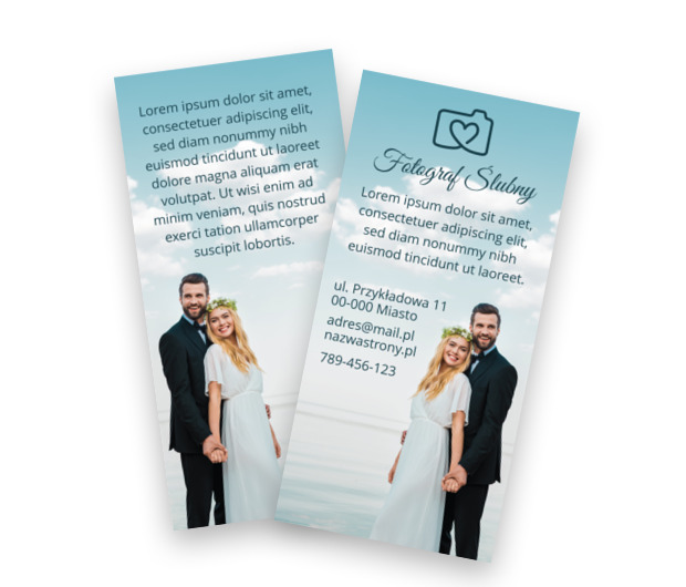 Mała ulotka, z której bije szczęście, Fotografia, Fotograf ślubny - Ulotki Netprint szablony online