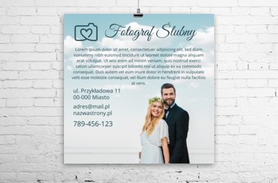 Reklama wprost, bez podtekstów, Fotografia, Fotograf ślubny - Plakaty Wielkoformatowe Netprint
