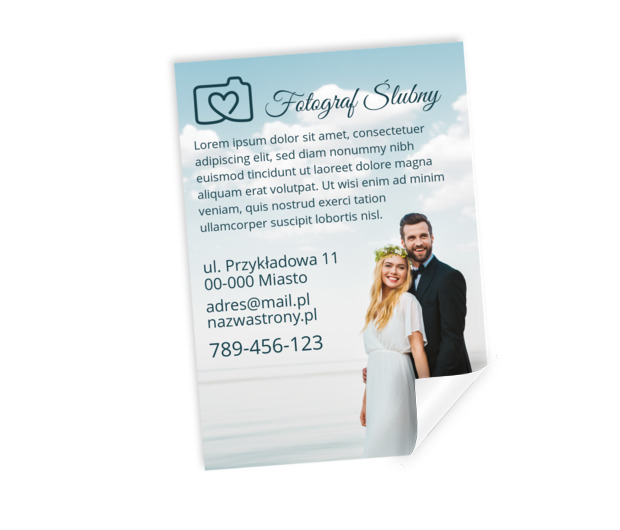 Widok szczęśliwych ludzi-sposób na reklamę, Fotografia, Fotograf ślubny - Plakaty Netprint szablony online