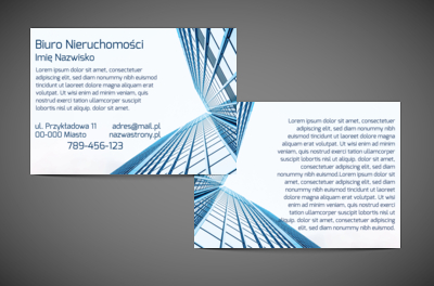 Nowoczesne podejście do reklamy, Nieruchomość, Biuro nieruchomości  - Ulotki Netprint