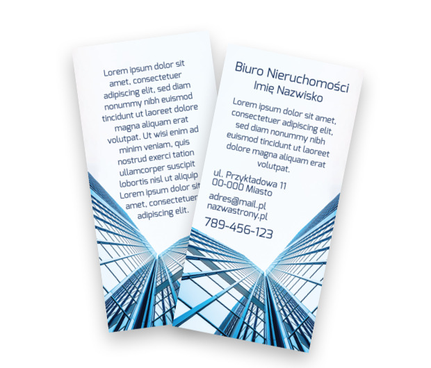 Treść podkreślona zadziorną grafiką, Nieruchomość, Biuro nieruchomości  - Ulotki Netprint szablony online