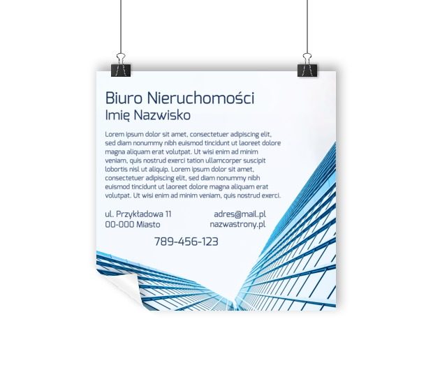 Nowoczesne podejście do reklamy, Nieruchomość, Biuro nieruchomości - Plakaty Wielkoformatowe Netprint szablony online