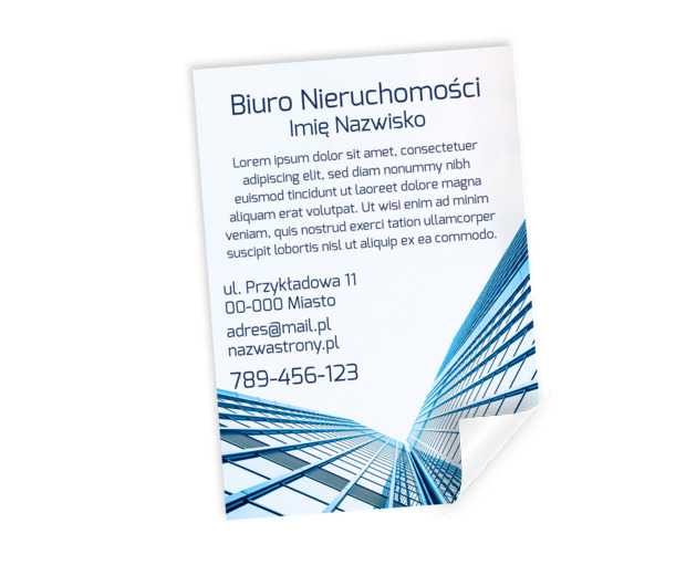 Precz z nudną symetrią, Nieruchomość, Biuro nieruchomości - Plakaty Netprint szablony online