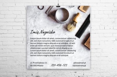 Oldschoolowa reklama?, Zdrowie i uroda, Salon fryzjerski - Plakaty Wielkoformatowe Netprint