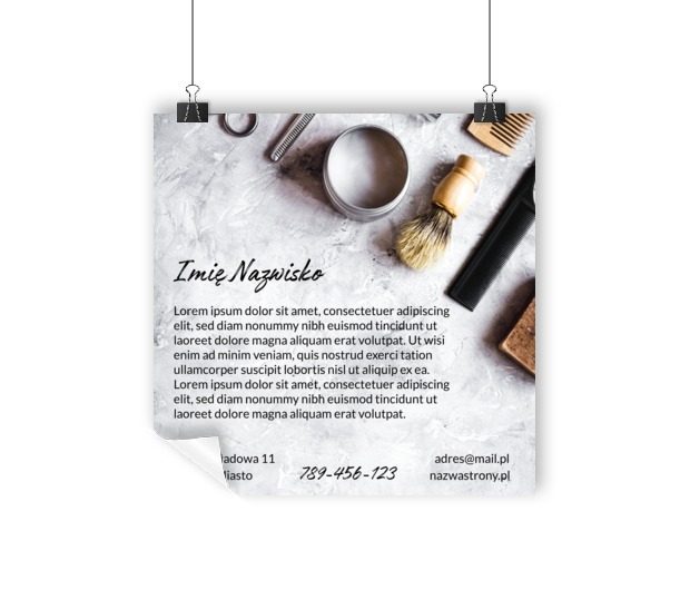 Oldschoolowa reklama?, Zdrowie i uroda, Salon fryzjerski - Plakaty Wielkoformatowe Netprint szablony online