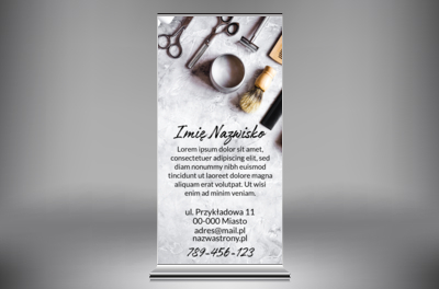 Retro jest znów w natarciu, Zdrowie i uroda, Salon fryzjerski - Roll-up Netprint