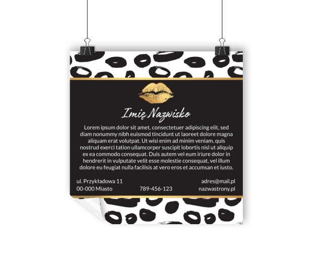 Zadbaliśmy o piękną reklamę, Motywy, Glamour - Plakaty Wielkoformatowe Netprint szablony online