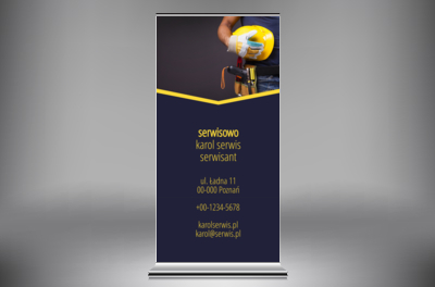 Imponująca reklama to dobry ruch, Usługi domowe, Serwisant - Roll-up Netprint