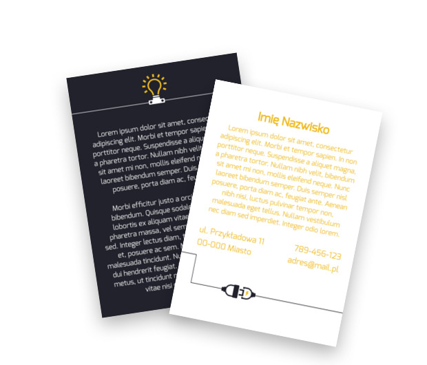 Raz ciemno, raz jasno, Budownictwo, Elektryk - Ulotki Netprint szablony online